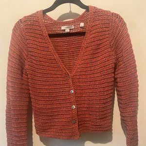 Vince Cotton Crochet Cardigan